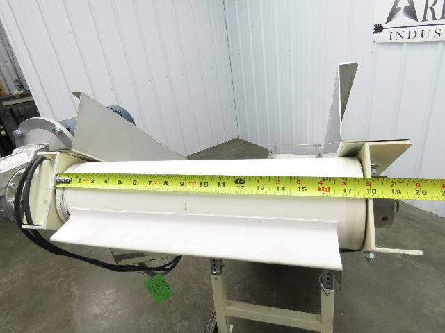 Plastic Process Portable Incline Conveyor 18"Cleated Belt 0-112FPM Variable 115V