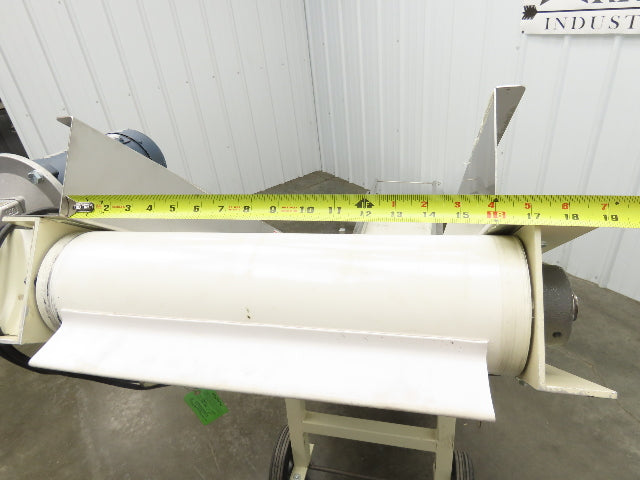 Plastic Process Portable Incline Conveyor 18"Cleated Belt 0-112FPM Variable 115V