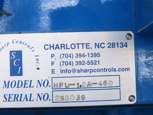 SCI Sharp Controls HPU-15A-460 Hydraulic Power Unit 1.8GPM 10Gal 2500PSI