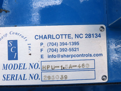 SCI Sharp Controls HPU-15A-460 Hydraulic Power Unit 1.8GPM 10Gal 2500PSI