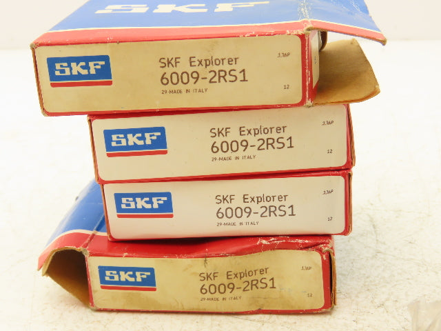 SKF 6009-2RS1 Ball Bearing Sraight Bore 45mm ID 75mm OD 16mm Width Lot of 5