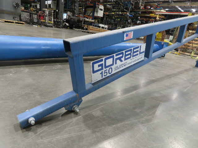 Gorbel 150 Lb Free Standing Work Station Jib Crane 12' Span 13' 10"HUB