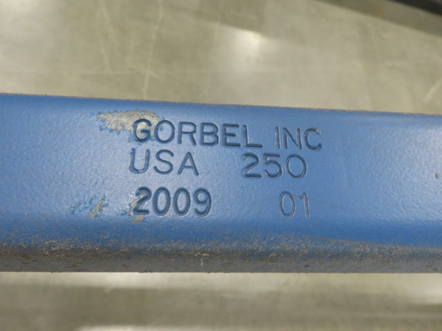 Gorbel 150 Lb Free Standing Work Station Jib Crane 12' Span 13' 10"HUB