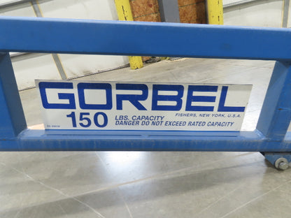Gorbel 150 Lb Free Standing Work Station Jib Crane 12' Span 13' 10"HUB