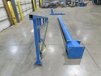 Gorbel 150 Lb Free Standing Work Station Jib Crane 12' Span 13' 10"HUB