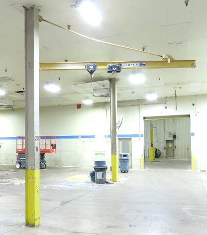Contrx WMC212 1-Ton 2000Lb Wall Mount Jib Crane 12' Span Top Brace 200° Rotate