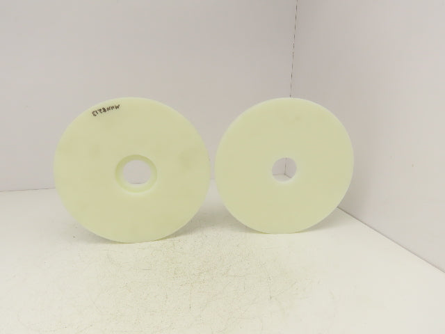 11" X 3/4" Nylon Solid Disc/Wheel 3/4" Thickness 2" Bore3" Recessed Lot of 2