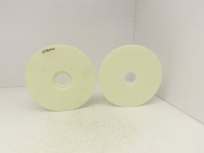 11" X 3/4" Nylon Solid Disc/Wheel 3/4" Thickness 2" Bore3" Recessed Lot of 2