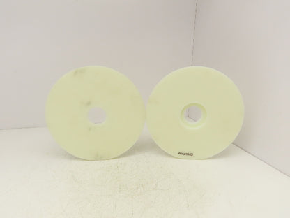 11" X 3/4" Nylon Solid Disc/Wheel 3/4" Thickness 2" Bore3" Recessed Lot of 2