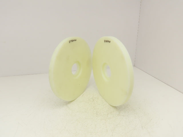 11" X 3/4" Nylon Solid Disc/Wheel 3/4" Thickness 2" Bore3" Recessed Lot of 2