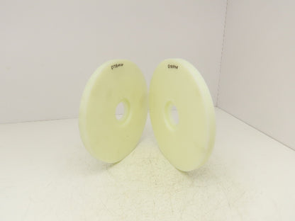 11" X 3/4" Nylon Solid Disc/Wheel 3/4" Thickness 2" Bore3" Recessed Lot of 2