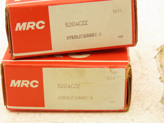 MRC 5204CZZ Double Row Ball Bearing 20mm ID x 47mm OD x .8125" Width Lot of 3