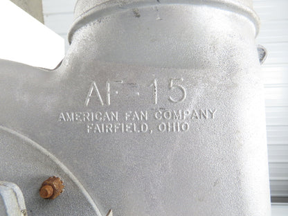 American Fan AF-15-B16550-8 High Pressure Blower 2094 CFM 10"SP 5Hp 3PH 8x8"