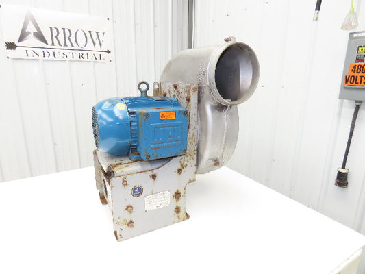 American Fan AF-15-B16550-8 High Pressure Blower 2094 CFM 10"SP 5Hp 3PH 8x8"