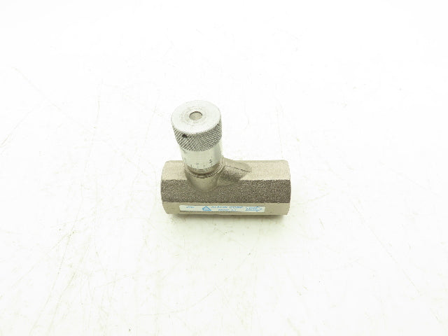 Alkon JF8N In-line Hydraulic Flow Control Valve 3000psi 1" NPT Nickel Plated
