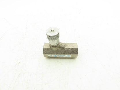 Alkon JF8N In-line Hydraulic Flow Control Valve 3000psi 1" NPT Nickel Plated