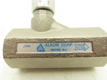 Alkon JF8N In-line Hydraulic Flow Control Valve 3000psi 1" NPT Nickel Plated