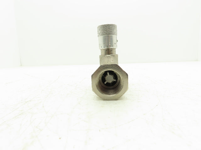 Alkon JF8N In-line Hydraulic Flow Control Valve 3000psi 1" NPT Nickel Plated