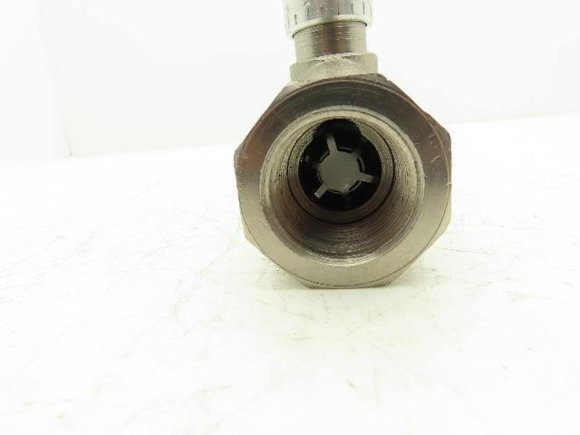 Alkon JF8N In-line Hydraulic Flow Control Valve 3000psi 1" NPT Nickel Plated