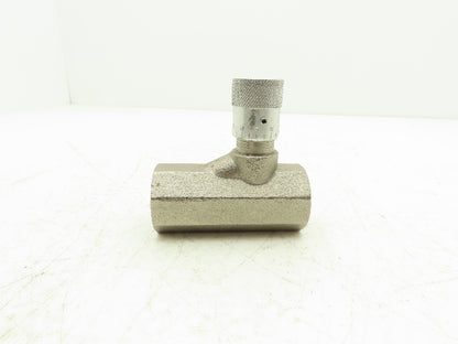 Alkon JF8N In-line Hydraulic Flow Control Valve 3000psi 1" NPT Nickel Plated