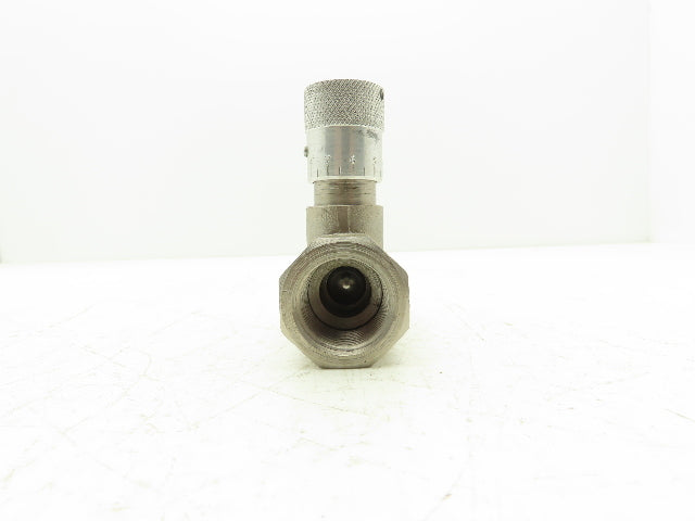 Alkon JF8N In-line Hydraulic Flow Control Valve 3000psi 1" NPT Nickel Plated
