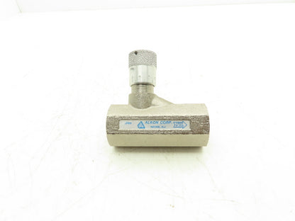 Alkon JF8N In-line Hydraulic Flow Control Valve 3000psi 1" NPT Nickel Plated