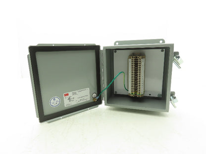Hoffman A-808CH Electrical Enclosure JIC Terminal Blocks Panel Box 8x8x4"