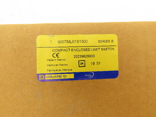Square D 9007ML01S1300 Limit Switch Top ush Plunger 33' Cable Ser B 125/250VAC