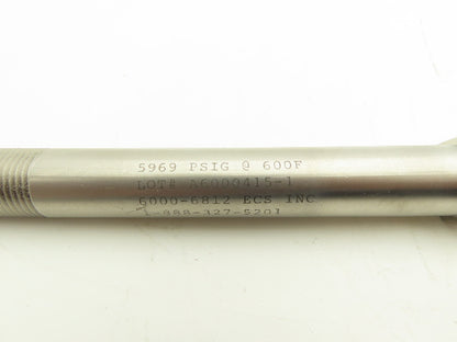 ECS 6000-6812 Rupture Disc 3/4"-16 Thread 8" OAL 3/4"NPT 6-7/8" Body 5969 PSIG