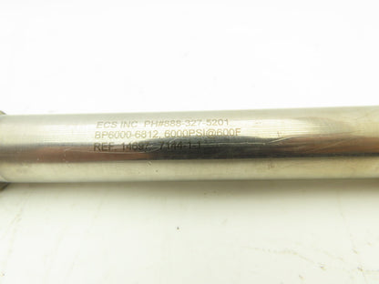 ECS BP6000-6812 Rupture Disc 3/4"-16 Thread 8" OAL 3/4"NPT 6-7/8" Body 6000 PSI