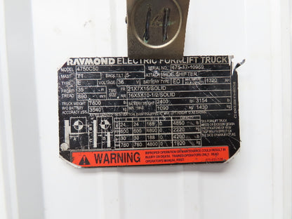 Raymond 67620-U3584-71 Hydraulic 3-Spool Forklift Mast Control Valve Off 4750C50