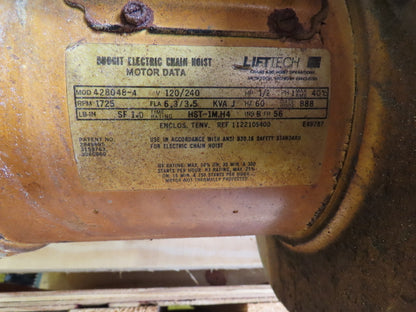 1 Ton 2000Lb Free Standing Jib Crane 10' 6" Span 9' 2"HUB Budgit Hoist 8FPM