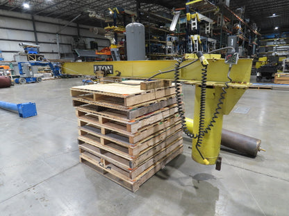 1 Ton 2000Lb Free Standing Jib Crane 10' 6" Span 9' 2"HUB Budgit Hoist 8FPM