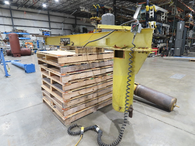 1 Ton 2000Lb Free Standing Jib Crane 10' 6" Span 9' 2"HUB Budgit Hoist 8FPM