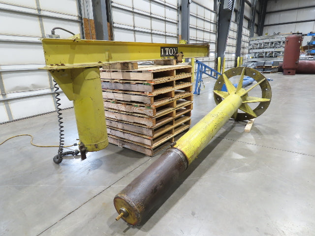 1 Ton 2000Lb Free Standing Jib Crane 10' 6" Span 9' 2"HUB Budgit Hoist 8FPM