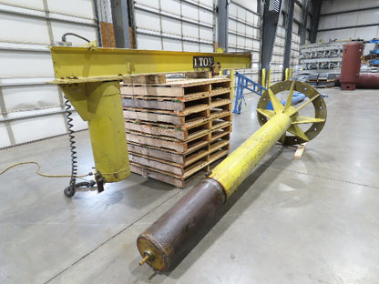 1 Ton 2000Lb Free Standing Jib Crane 10' 6" Span 9' 2"HUB Budgit Hoist 8FPM