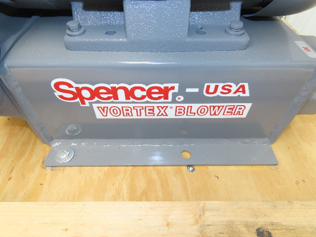 Spencer VB075B-000 Vortex Regenerative Blower 40cfm 1"npt .25Hp 3300rpm 230/460