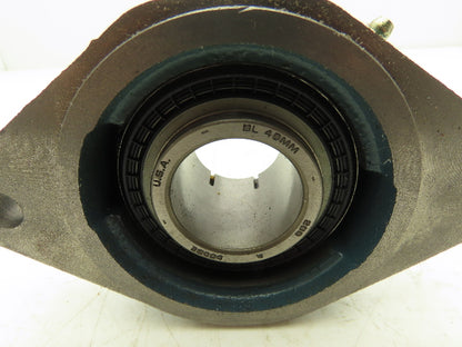 Dodge F2BZ-DL-40M Flange-Mount Ball Bearing 40mm Bore Clamp Collar Locking