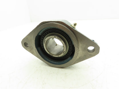 Dodge F2BZ-DL-40M Flange-Mount Ball Bearing 40mm Bore Clamp Collar Locking