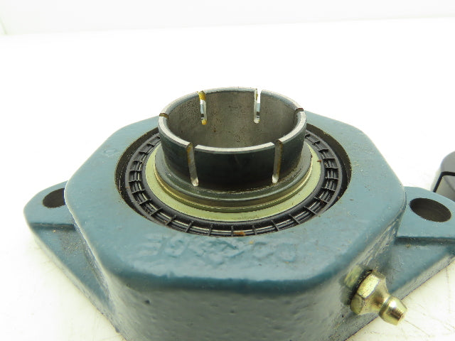 Dodge F2BZ-DL-40M Flange-Mount Ball Bearing 40mm Bore Clamp Collar Locking