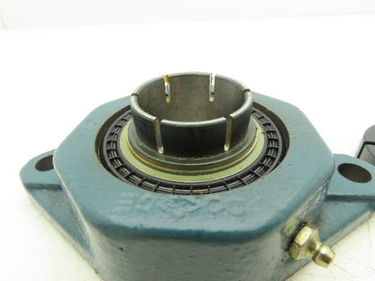 Dodge F2BZ-DL-40M Flange-Mount Ball Bearing 40mm Bore Clamp Collar Locking