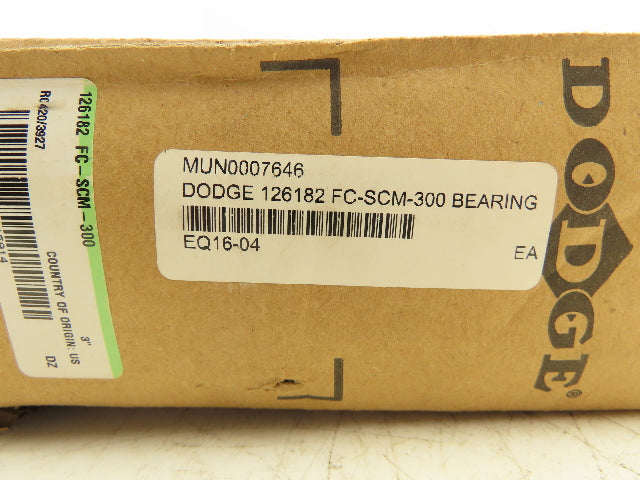 Dodge FC-SCM-300 Flange Mount Ball Bearing 3" Bore 4 Bolt Set Screw Locking