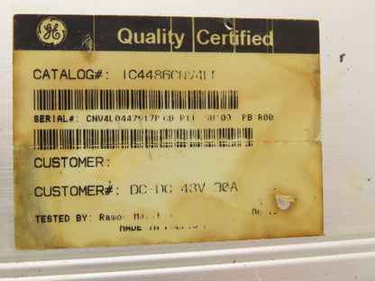 General Electric IC4486CNV4LF Forklift DC/DC Converter 48/12V Off Yale ERC080