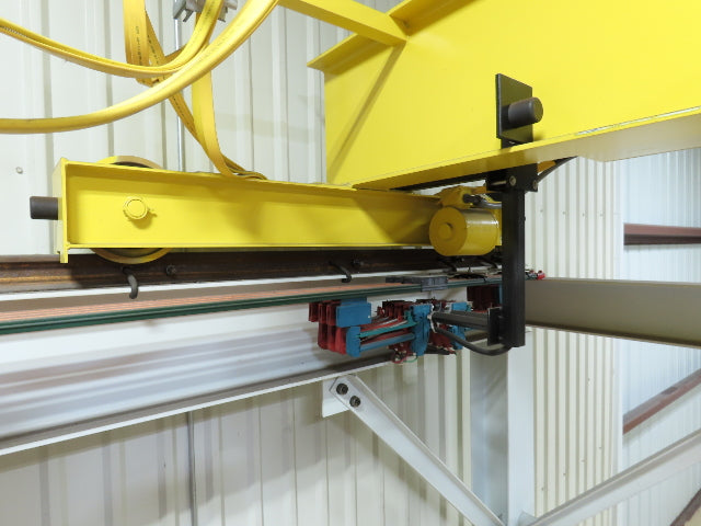 Brehob 3 Ton Top Running 4-Post Bridge Crane 2 Hoists 16' 10" Span 18' Run 12'H
