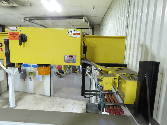 Brehob 3 Ton Top Running 4-Post Bridge Crane 2 Hoists 16' 10" Span 18' Run 12'H