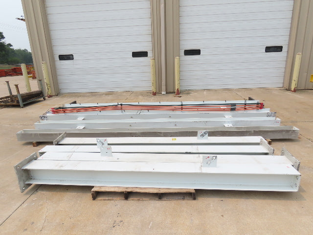 Brehob 3 Ton Top Running 4-Post Bridge Crane 2 Hoists 16' 10" Span 18' Run 12'H