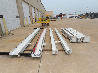 Brehob 3 Ton Top Running 4-Post Bridge Crane 2 Hoists 16' 10" Span 18' Run 12'H