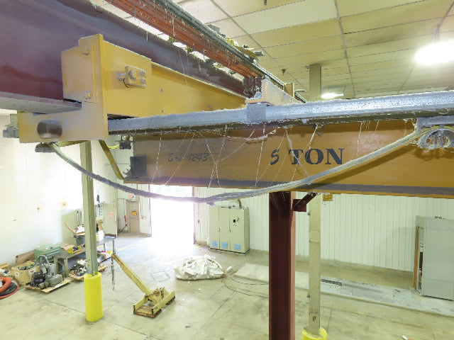 Brehob 5 Ton Free Standing Bridge Crane 8' Span 16' 10" Runway 16' 10"HUB