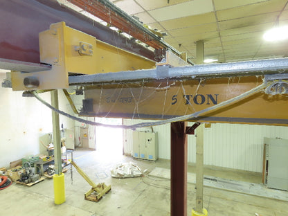 Brehob 5 Ton Free Standing Bridge Crane 8' Span 16' 10" Runway 16' 10"HUB