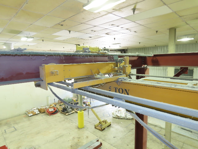 Brehob 5 Ton Free Standing Bridge Crane 8' Span 16' 10" Runway 16' 10"HUB